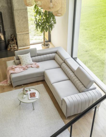 Foto Sofá rinconera con cama extraíble - arcon - mostaza - 278x205 - LAURENCE