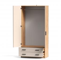 ARMARIO 2PTAS. 2CAJONES GRANDES MOD. ELBA MAUVELLA-BEIG