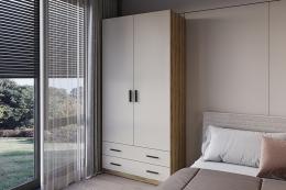 ARMARIO 2PTAS. 2CAJONES GRANDES MOD. ELBA MAUVELLA-BEIG