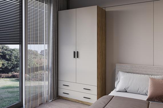 Foto ARMARIO 2PTAS. 2CAJONES GRANDES MOD. ELBA MAUVELLA-BEIG