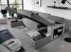 Foto Sofa U con cama - MARKOS, Gris oscuro/Gris claro 310cm x 159cm