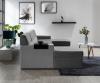 Foto Sofa U con cama - MARKOS, Gris oscuro/Gris claro 310cm x 159cm