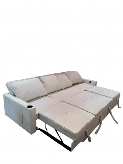 Foto Sofá cama 4 pl. moderno+USB+type-C+portavasos - Costa R 4 plazas - 284 cm