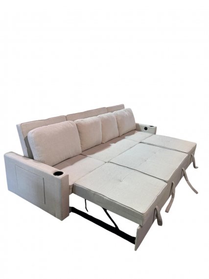 Foto Sofá cama 4 pl. moderno+USB+type-C+portavasos - Costa R 4 plazas - 284 cm