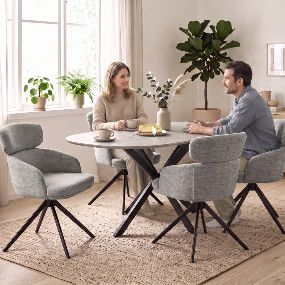 Foto SILLA GIRATORIA Beige oscuro - TUSO