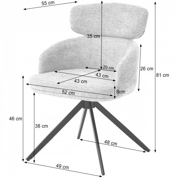 Foto SILLA GIRATORIA Beige oscuro - TUSO