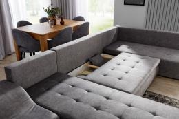 Sofá cama+arcon, 351x200, beige/marron OFERTA - Giovanni