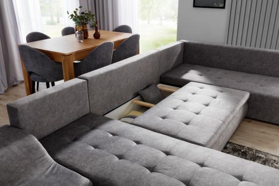 Foto Sofá cama+arcon, 351x200, beige/marron OFERTA - Giovanni
