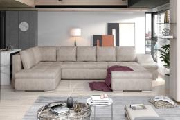 Sofá cama+arcon, 351x200, beige/marron OFERTA - Giovanni