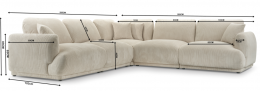 Sofá modular - 285x285 - beige - CHACCO