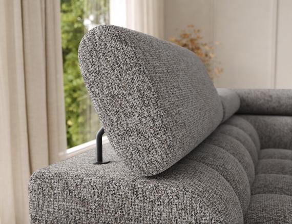 Foto SOFÁ GRANDE CON CAMA I ARCÓN I FORMA DE U I REPOSACABEZAS RECLINABLES I PATAS ALTAS 355 CM X 202 CM FERARIA GRIS OFERTA