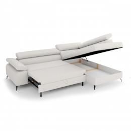 Sofá cama - arcon - 270x205 - gris oscuro - VERSO L