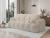 Sofá cama 256 cm - beige - tela pana - COTONN