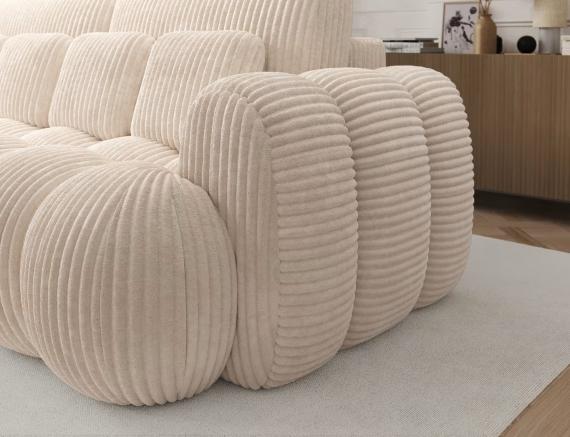 Foto Sofá cama 256 cm - beige - COTONN