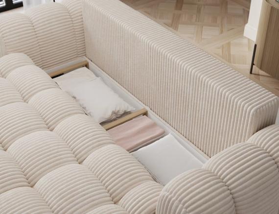 Foto Sofá cama 256 cm - beige - COTONN