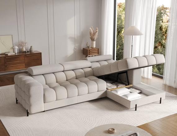 Foto Sofa cama+arcon - 285x181 - beige - tela - FELRO