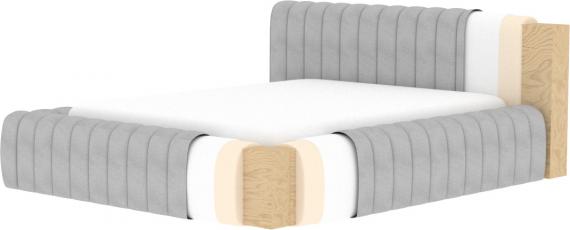 Foto Cama estructura de metal elevación de gas almacenamiento 180 x 200cm - CARILLA COLOR BLANCO