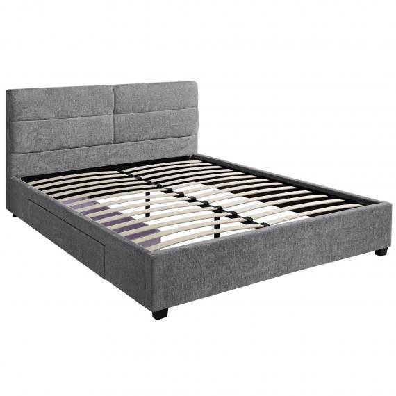 Foto CAMA TAPIZADA Gris - AUREA 160