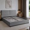 Foto CAMA TAPIZADA Gris - AUREA 160