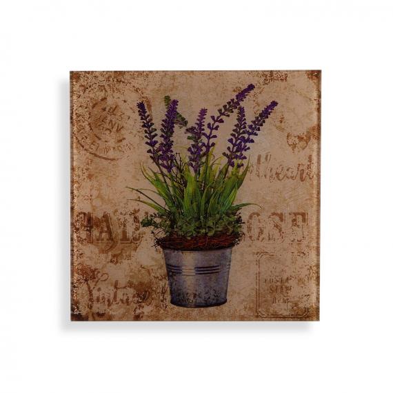 Foto CUADRO CRISTAL LAVANDA 30X30 - Referencia: 20231439