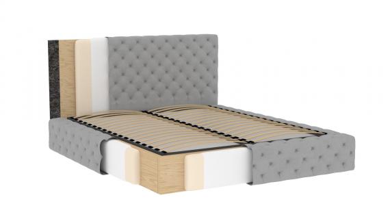 Foto Cama - estructura de metal, elevación a gas, compartimento de almacenamiento - Princce, Beige