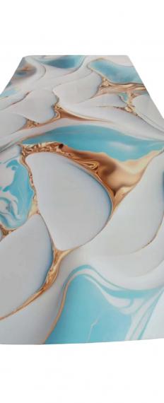 Foto Placa decorativas en PVC - azul - blanco - dorado