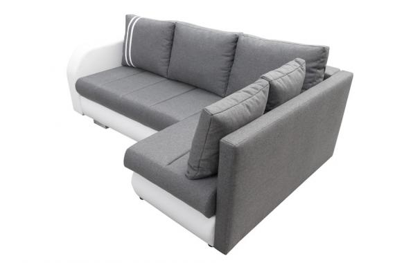 Foto Sofa cama+arcon R-CITY, Gris claro/Blanco, 232x144