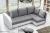Sofa cama+arcon R-CITY, Gris claro/Blanco, 232x144
