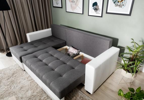 Foto Sofás cama reversible 237x150 Gris - Newark OFERTA