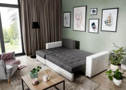 Sofás cama reversible 237x150 Gris - Newark OFERTA