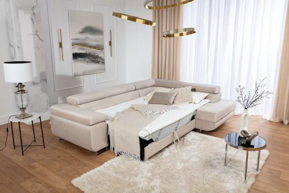 Foto SOFÁ CAMA CON ARCÓN 272 CM X 203 CM ANTON BEIGE OFERTA