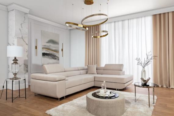 Foto SOFÁ CAMA CON ARCÓN 272 CM X 203 CM ANTON BEIGE OFERTA