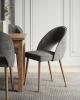 Foto Conjunto mesa de comedor extensible - 140/180 - 6 sillas - gris - RODOS 82L