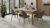 Conjunto mesa de comedor extensible - 140/180 - 6 sillas - gris - RODOS 82L