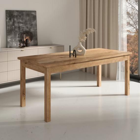 Foto Conjunto mesa de comedor extensible - 140/180 - 6 sillas - gris - RODOS 82L