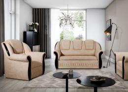 Set de salón de hogar 3 ( Sofa cama )+1+1 Beige/Marron OFERTA - Lord