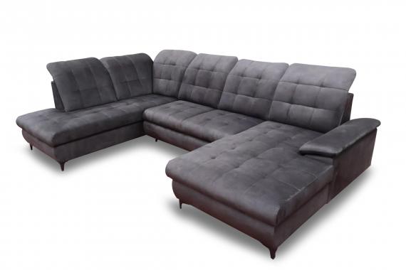 Foto SOFÁ GRANDE CON CAMA Y DOS ARCONES I FORMA DE U I REPOSACABEZAS RECLINABLES I PATAS ALTAS 330 CM X 212 CM