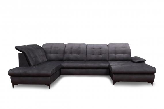 Foto SOFÁ GRANDE CON CAMA Y DOS ARCONES I FORMA DE U I REPOSACABEZAS RECLINABLES I PATAS ALTAS 330 CM X 212 CM