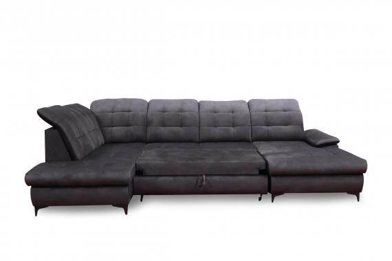 Foto SOFÁ GRANDE CON CAMA Y DOS ARCONES I FORMA DE U I REPOSACABEZAS RECLINABLES I PATAS ALTAS 330 CM X 212 CM