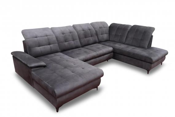 Foto SOFÁ GRANDE CON CAMA Y DOS ARCONES I FORMA DE U I REPOSACABEZAS RECLINABLES I PATAS ALTAS 330 CM X 212 CM