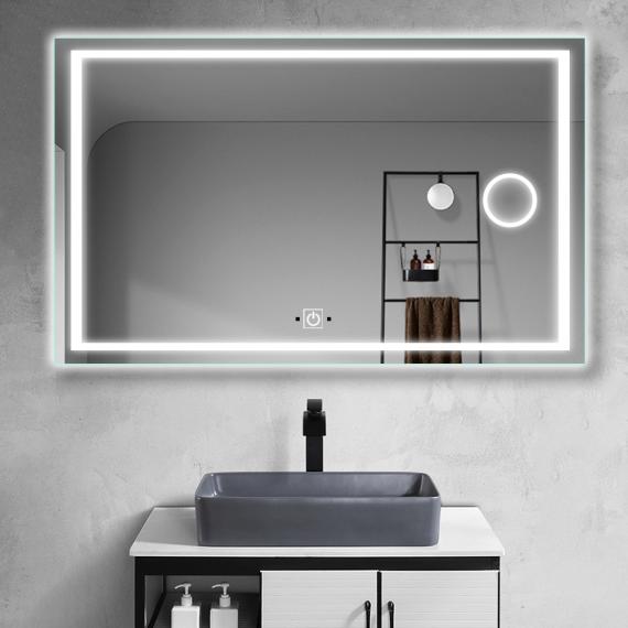 Foto Espejo Rectangular con Iluminación LED Integrada y Función Antivaho