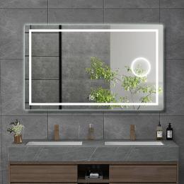 Espejo Rectangular con Iluminación LED Integrada y Función Antivaho