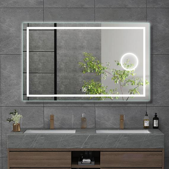 Foto Espejo Rectangular con Iluminación LED Integrada y Función Antivaho