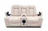 Foto Sofa relax electricos reclinables - altavoces con subwoofer - portavasos - cargador inalambico - luces LED - puerto usb - 2 plazas - beige - TEXAS