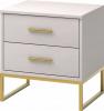 Foto Conjunto de dormitorio moderno: cama+cabecero, 2 mesitas, cómoda, armario - KASZMIR