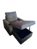 Foto Chaise Longue con arcon de almacenamiento+USB+type-C+portavasos 95x135 cm COSTA