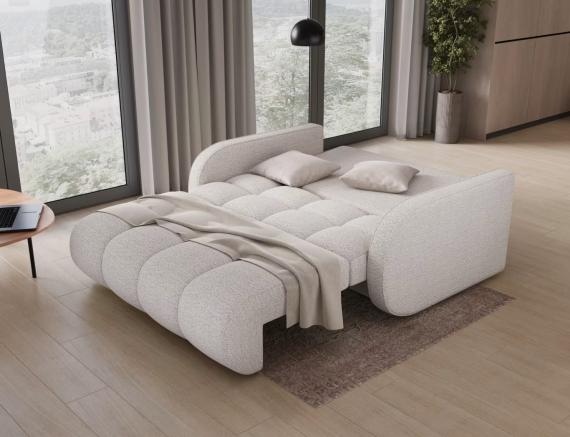 Foto Sofá cama - 154x103 - blanco - 3 plazas - Deverio