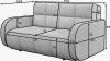 Foto Sofá cama - 154x103 - blanco - 3 plazas - Deverio