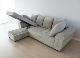 Sofá Cama Chaise Longue Porto L – Estilo Moderno, Confort de Lujo y Versatilidad Reversible