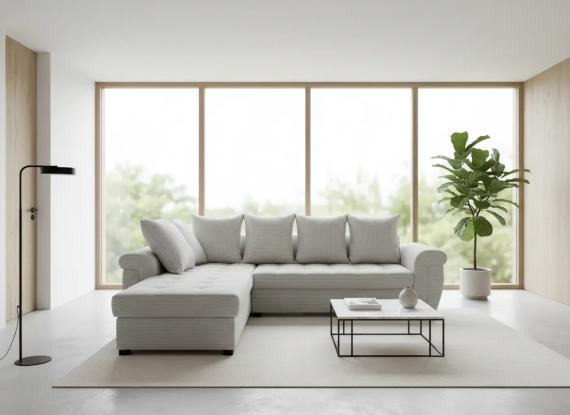 Foto Sofá Cama Chaise Longue Porto L – Estilo Moderno, Confort de Lujo y Versatilidad Reversible